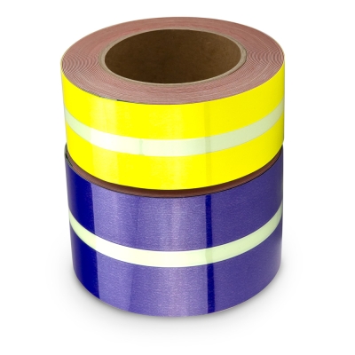 Floor marking tape with photoluminescent escape route marking