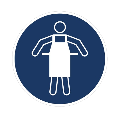 Wear protective apron