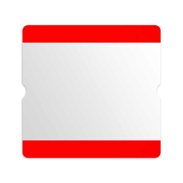 Beschriftungstaschen rot offen A4