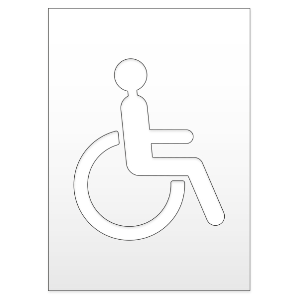 spray stencil wheelchair user
