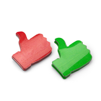 Magnetsymbol Set - Daumen positiv und negativ - 10 Stk.